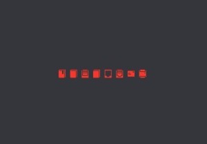 Clean Red File Icons PSD