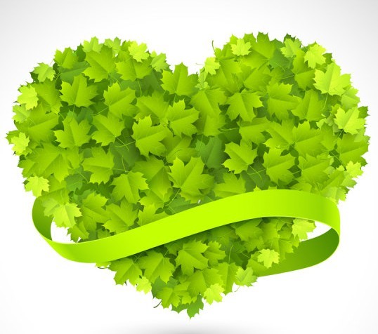 Clean Green Leaves Vector 03