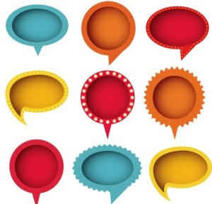 Colored Speech Bubble Labels Vector 02