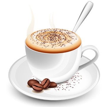 Vector Elegant Coffee Cup Design Material 01