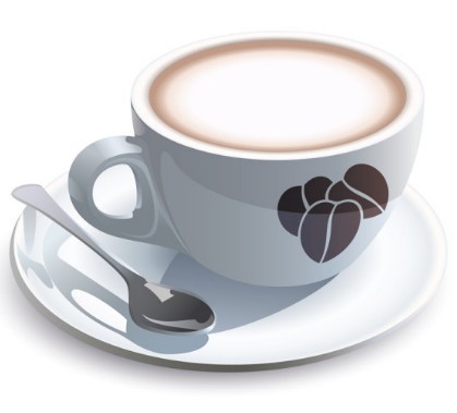 Vector Elegant Coffee Cup Design Material 05
