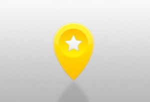 Favorite Location Marker PSD Icon