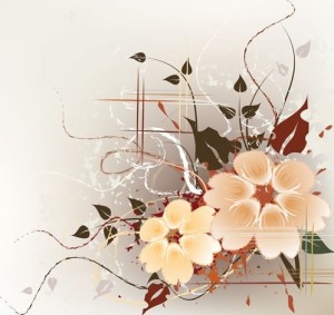 Artistic Vintage Floral Vector Background 01