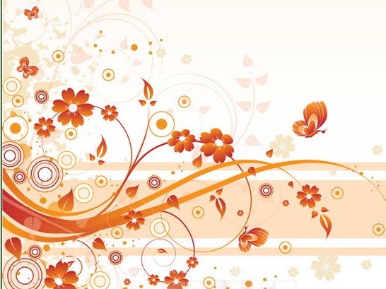 Artistic Vintage Floral Vector Background 02