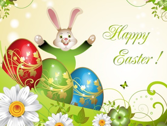 Candy Happy Easter Card Cover Vector Design 01