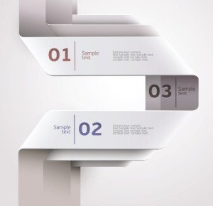 Fashion Origami Step Options Vector Label For Infographic 02