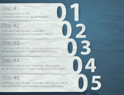 Fashion Origami Step Options Vector Label For Infographic 03