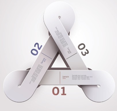 Fashion Origami Step Options Vector Label For Infographic 04