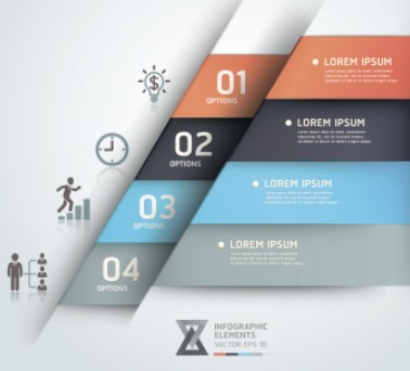 Fashion Origami Step Options Vector Label For Infographic 07