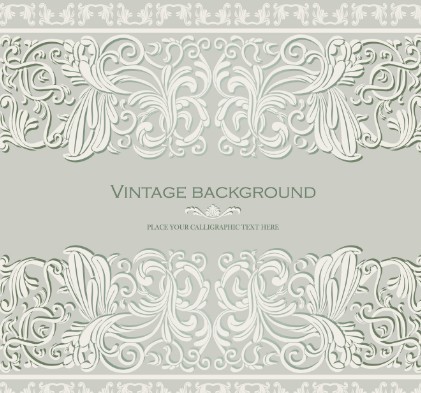 Pastel Vintage Floral Vector Borders and Frames 01