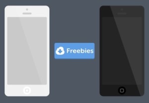 Flat White and Black iPhone 5 Mockups