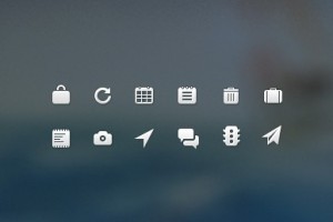 12 Elegant Flat Web PSD Icons
