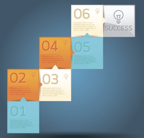 Fashion Vector Origami Option Labels For Infographic 02