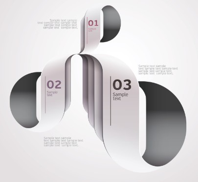 Fashion Vector Origami Option Labels For Infographic 03