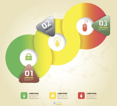 Fashion Vector Origami Option Labels For Infographic 04