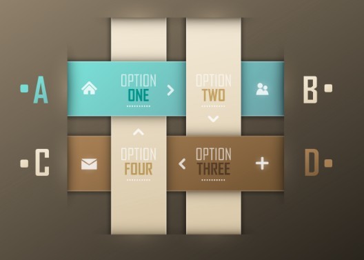 Fashion Vector Origami Option Labels For Infographic 05