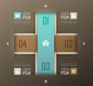 Fashion Vector Origami Option Labels For Infographic 06