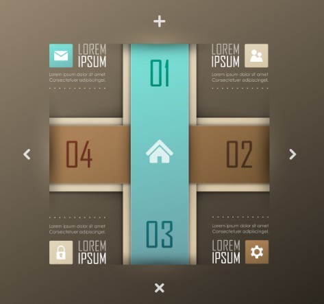 Fashion Vector Origami Option Labels For Infographic 06