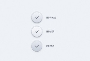 Light Grey Check Buttons PSD