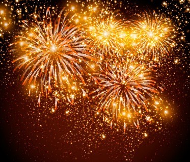 Colorful Fireworks Vector Background 01