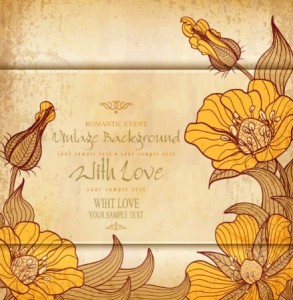High Quality Vector Vintage Flower Background 01