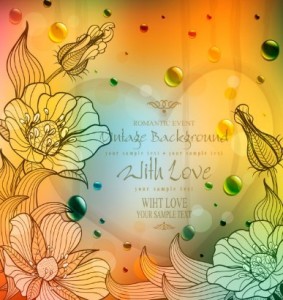 High Quality Vector Vintage Flower Background 02