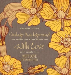 High Quality Vector Vintage Flower Background 05