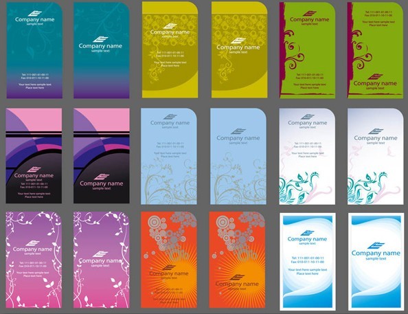 Set Of Creative Vertical Business Cards Design Templates Vector