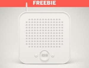 White Radio PSD Icon