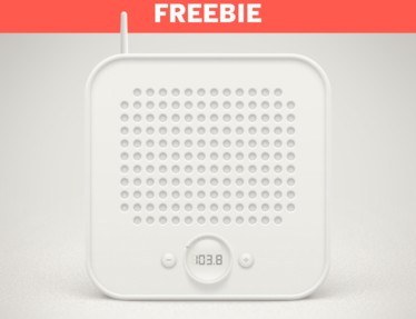 White Radio PSD Icon