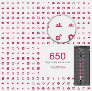 650+ Elegant Web Icons Vector
