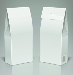Elegant 3D White Paper Box Vector Template