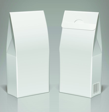 Elegant 3D White Paper Box Vector Template