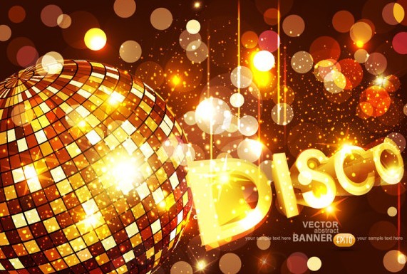 Fashion and Bright Vector Disco Background 01