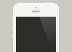 Flat White iPhone 5 Mockup PSD