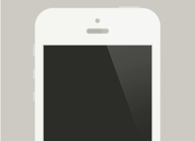 Flat White iPhone 5 Mockup PSD