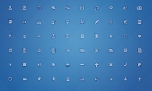 Small Glyph Icon Set PSD