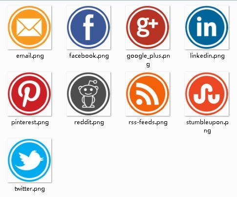 Label Style Social Media Icon Set