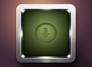 Metal Style App Icon Template PSD