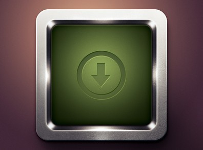 Metal Style App Icon Template PSD