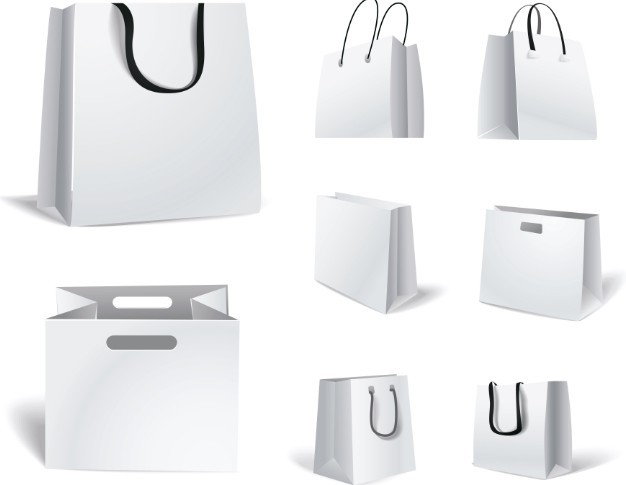 Elegant Vector Paper Shopping Bag Design Template 06