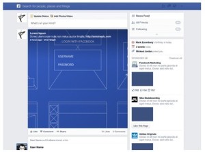 Facebook News Feed GUI PSD