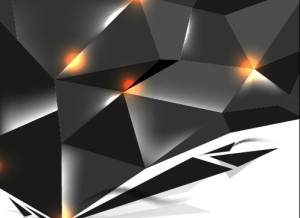 HI-TECH Irregular Cube Background Vector 01