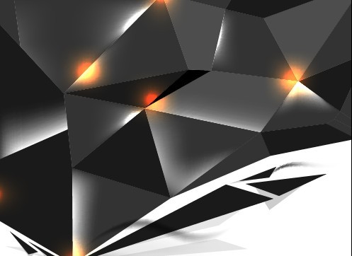 HI-TECH Irregular Cube Background Vector 01