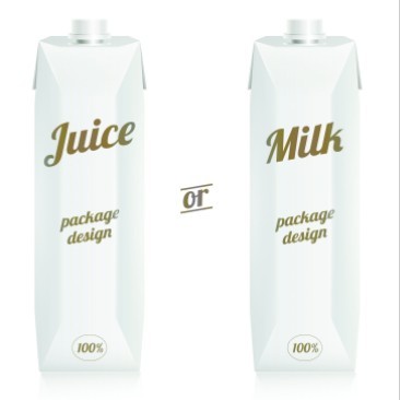 Juice & Milk Packages Vector Design
