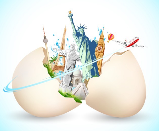 Most Famous Landmarks in the World Vector Illustration 03