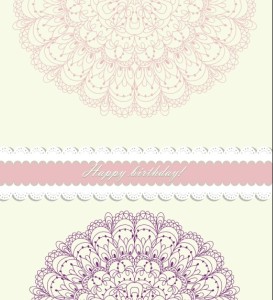 Retro Pink Invitation Card Cover Design Elements Vector 04