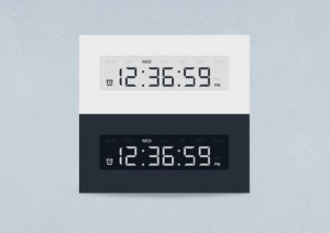 Digital Clock Widget Interface PSD