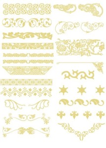 Elegant Vintage Vector Floral Borders 07