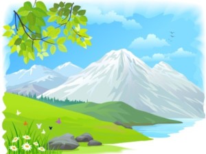 Vector Cartoon Nature Background 02